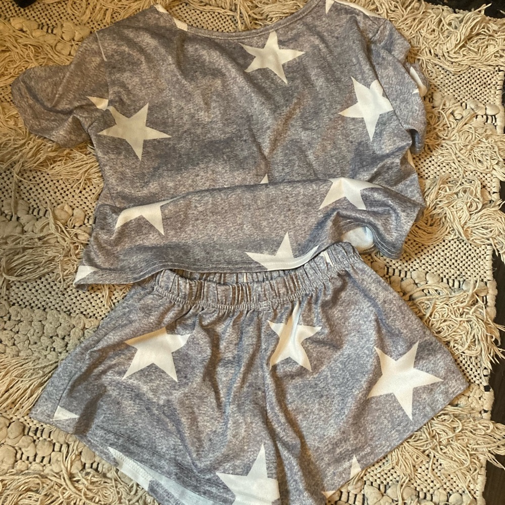 Gray star pajamas